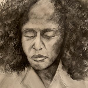 Portrait - graphite in paper 15” x 16”